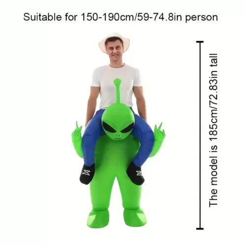 Déguisement gonflable alien adulte – costume fun alimenté par USB ou piles