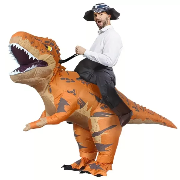 Costume gonflable dinosaure adulte – déguisement drôle et original pour fête