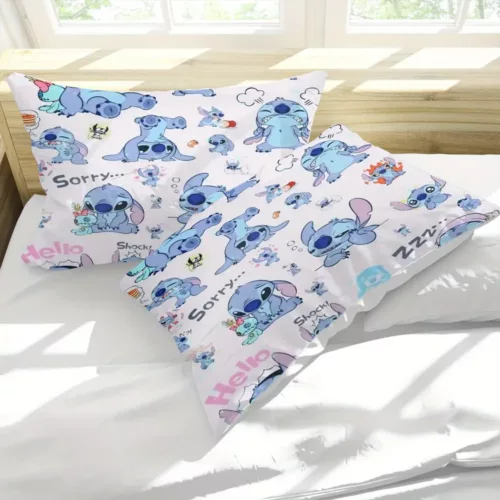 Parure de lit Stitch douce et respirante – 2 ou 3 pièces style cartoon enfants