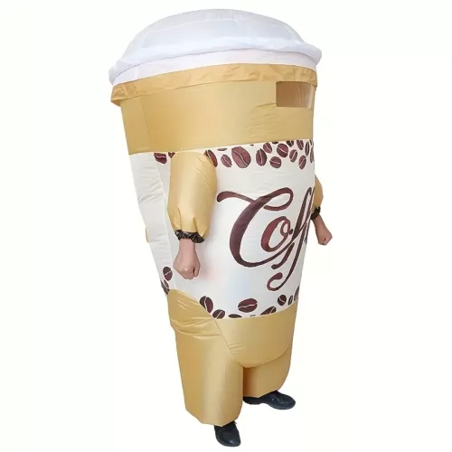 Costume gonflable tasse à café drôle – déguisement USB original Halloween