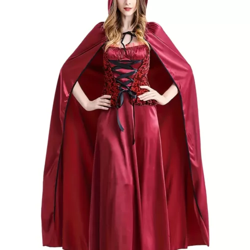 Déguisement Petit Chaperon Rouge fille – robe avec cape et manches assorties