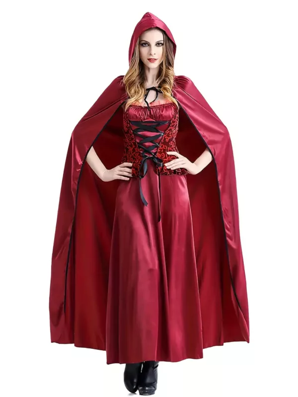 Déguisement Petit Chaperon Rouge fille – robe avec cape et manches assorties