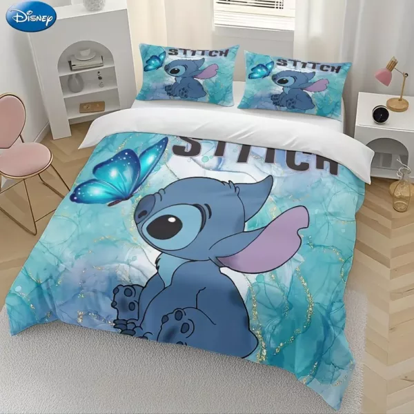 Parure de lit Stitch 2 ou 3 pièces – douce et confortable pour chambre ou dortoir