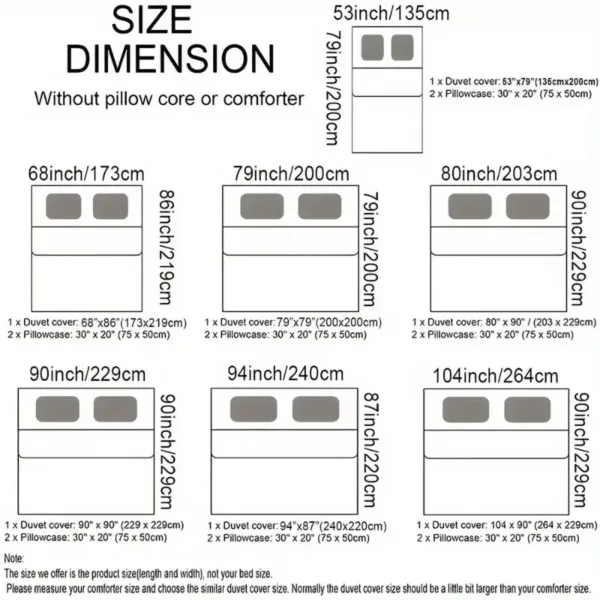 Parure de lit Stitch 3 pièces en microfibre douce – housse de couette et taies