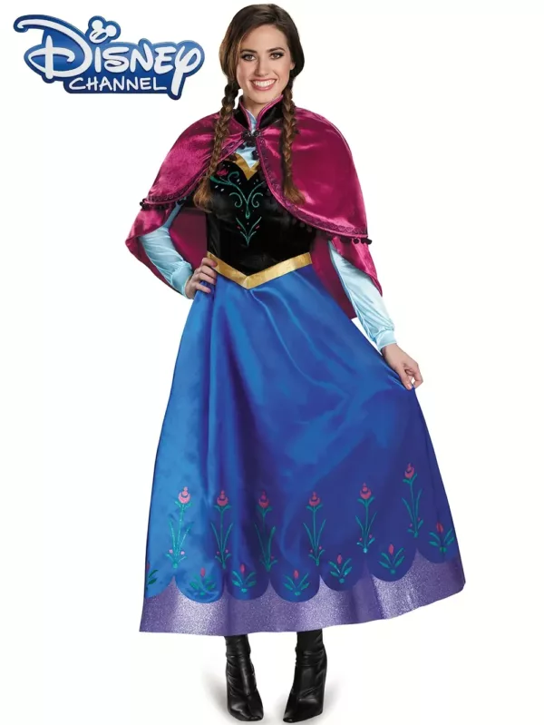 Déguisement princesse Anna fille – cape et jupe cosplay pour anniversaire