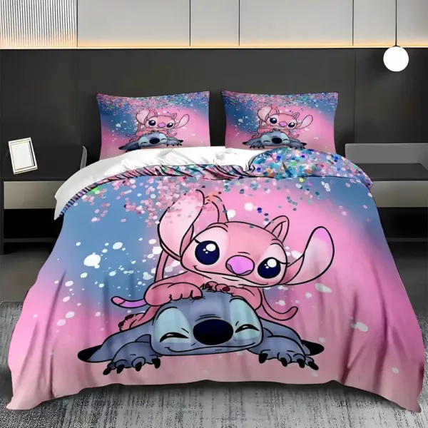 Parure de lit Stitch Disney – housse de couette 2 ou 3 pièces motif mignon