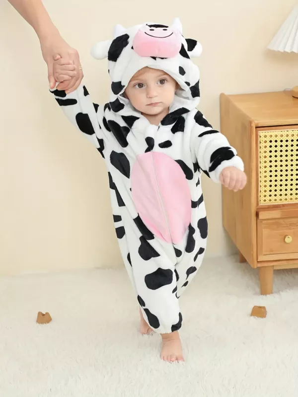 Combinaison déguisement bébé animal mignon avec capuche – douce et confortable