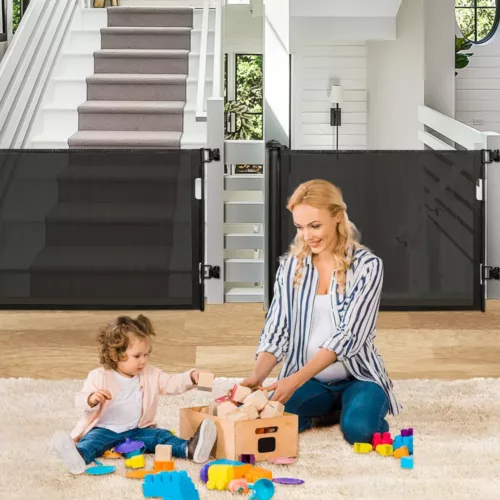 Barrière de sécurité extensible pour enfant et chien – usage intérieur/extérieur