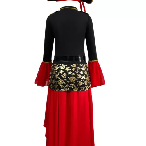 Costume pirate fille avec robe et chapeau – déguisement anniversaire ou carnaval