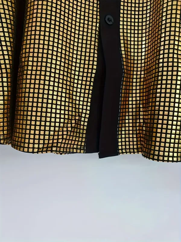 Costume disco homme rétro brillant – chemise manches longues et pantalon scène