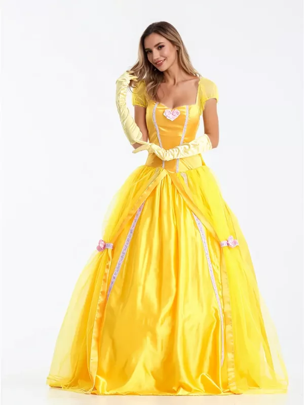 Robe princesse enfant avec grand nœud – costume fête Halloween ou Noël