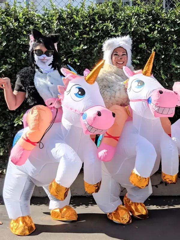 Costume gonflable licorne adulte – déguisement original pour soirée ou carnaval
