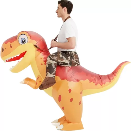 Costume gonflable dinosaure adulte – déguisement humoristique réaliste