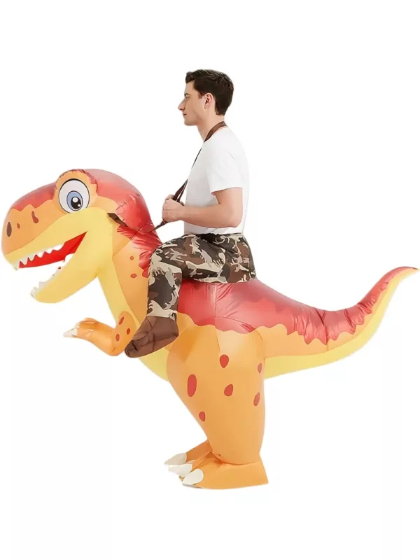 Costume gonflable dinosaure adulte – déguisement humoristique réaliste