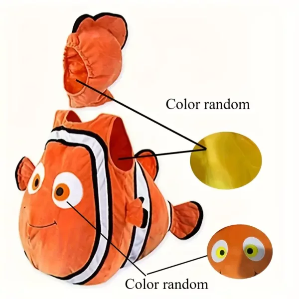 Costume enfant poisson clown à capuche – déguisement Halloween mignon