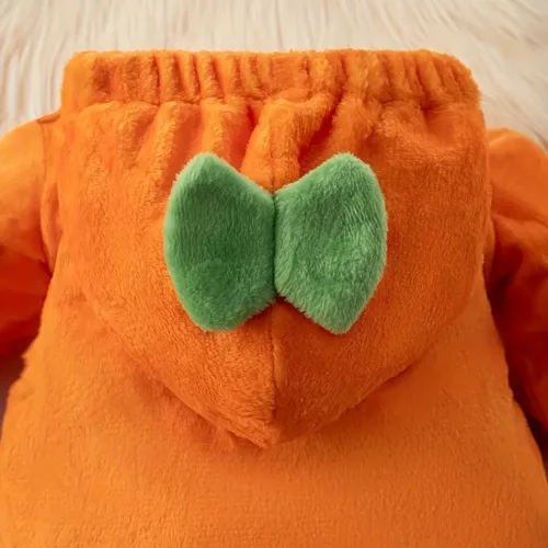 Sweat à capuche bébé fille motif citrouille – look Halloween adorable