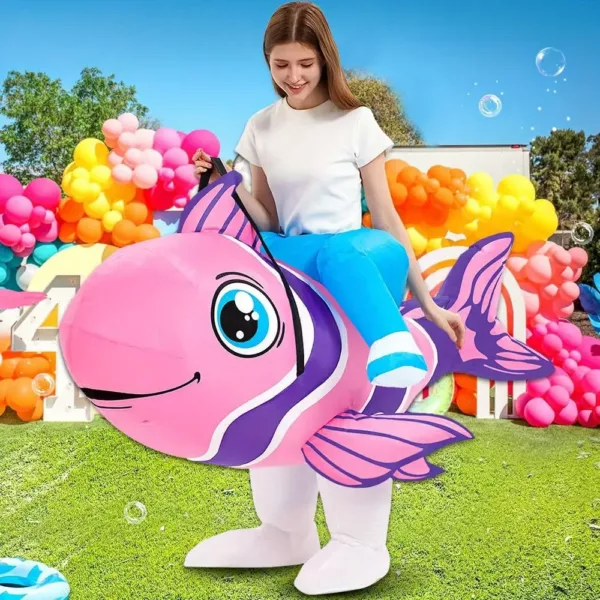Déguisement poisson gonflable femme – costume original carnaval ou soirée à thème