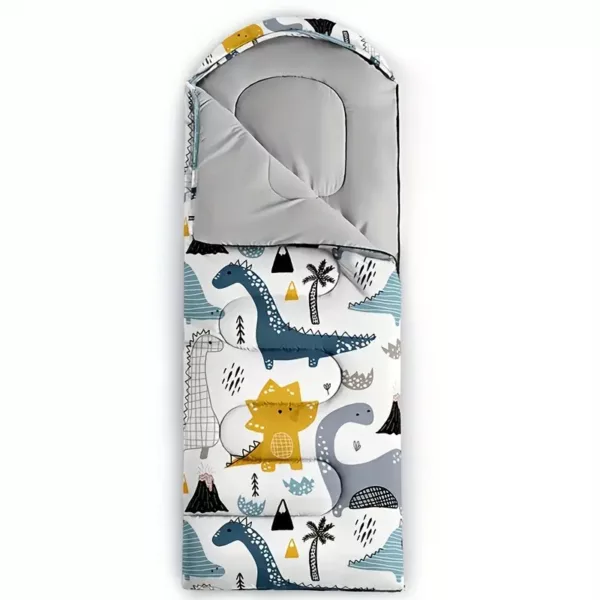 Sac de couchage enfant dinosaure – doux et chaud pour camping toutes saisons