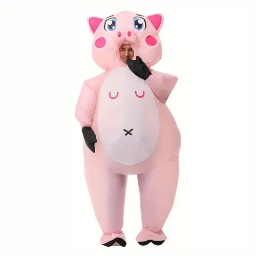 Costume gonflable cochon rose – déguisement drôle adulte pour fête et carnaval
