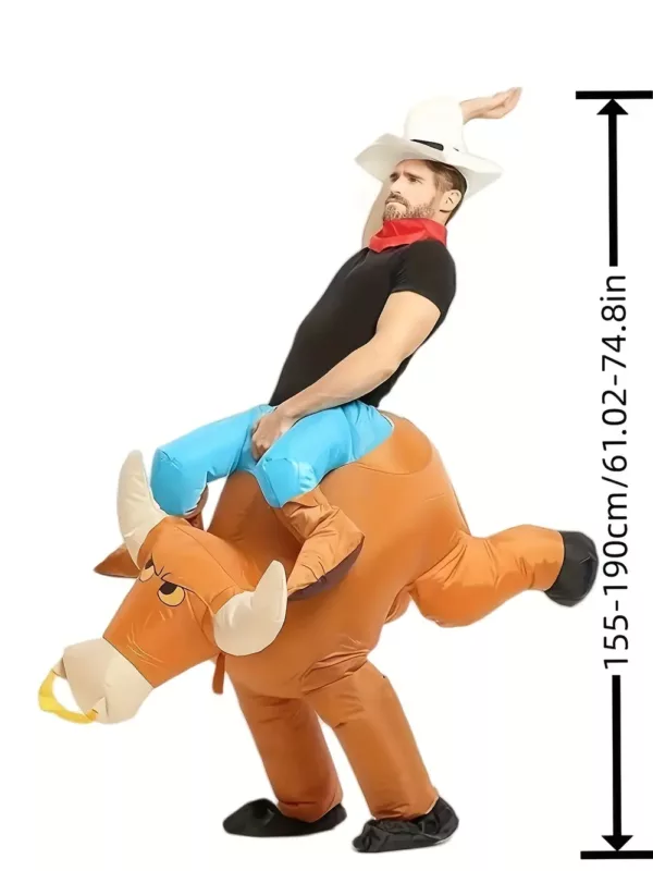 Costume gonflable taureau adulte – déguisement humoristique pour fête et carnaval