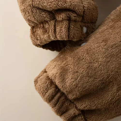 Barboteuse bébé à capuche avec oreilles 3D – motif animal doux et ludique