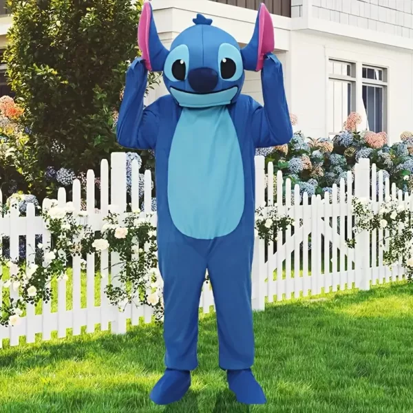 Costume Stitch bleu en peluche – déguisement cosplay doux pour enfants