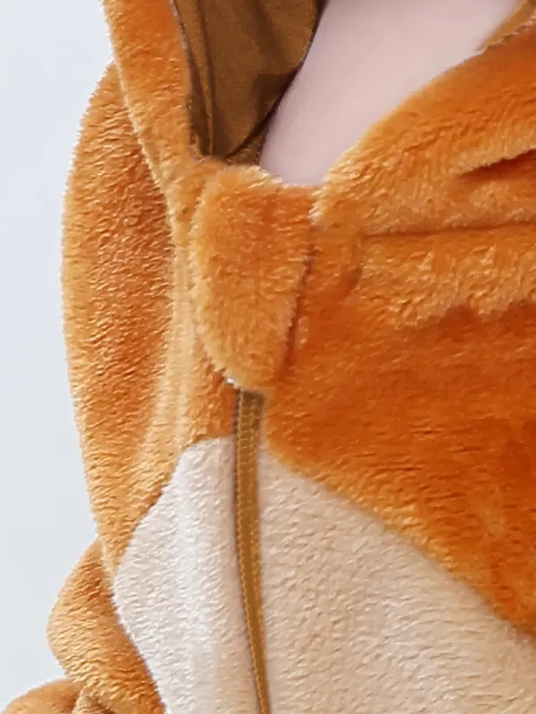 Grenouillère bébé lion avec capuche – combinaison douce et chaude animaux