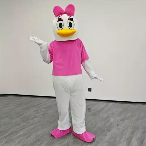 Costume mascotte Daisy Duck adulte – déguisement peluche style Disney