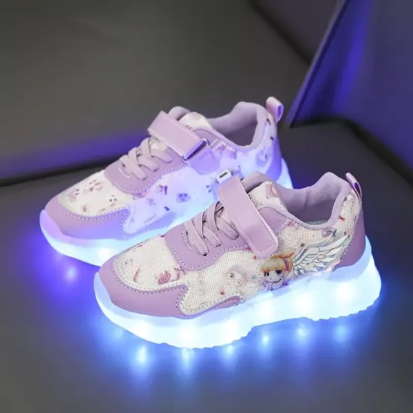 Baskets lumineuses rechargeables en maille respirante pour enfants – effet LED fun
