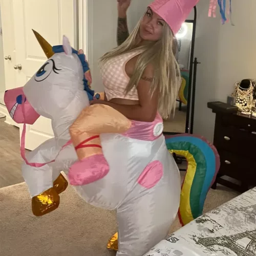 Costume gonflable licorne adulte – déguisement original pour soirée ou carnaval