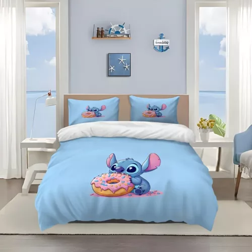 Parure de lit 3 pièces Lilo & Stitch – housse de couette ultra douce enfant