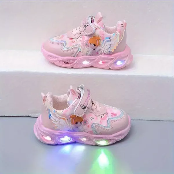 Baskets fille lumineuses style princesse – sneakers légères printemps automne