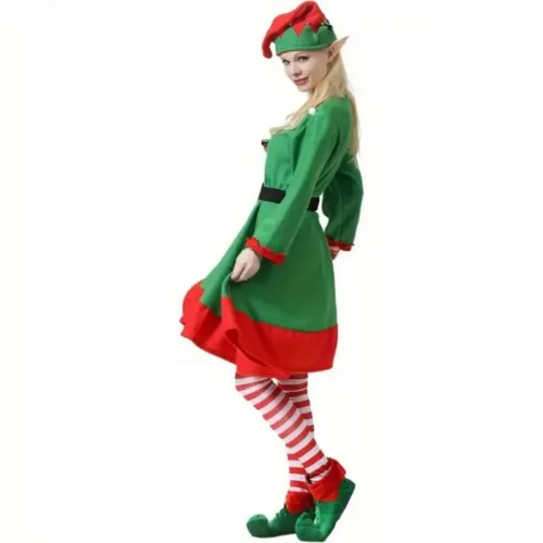 Ensemble déguisement de Noël femme 12 pièces – accessoires festifs inclus