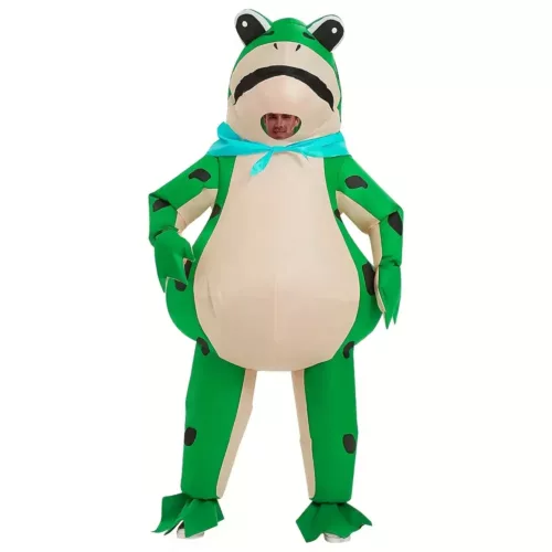 Déguisement grenouille gonflable adulte avec éclairage – costume intégral fun