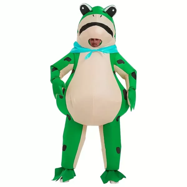 Déguisement grenouille gonflable adulte avec éclairage – costume intégral fun