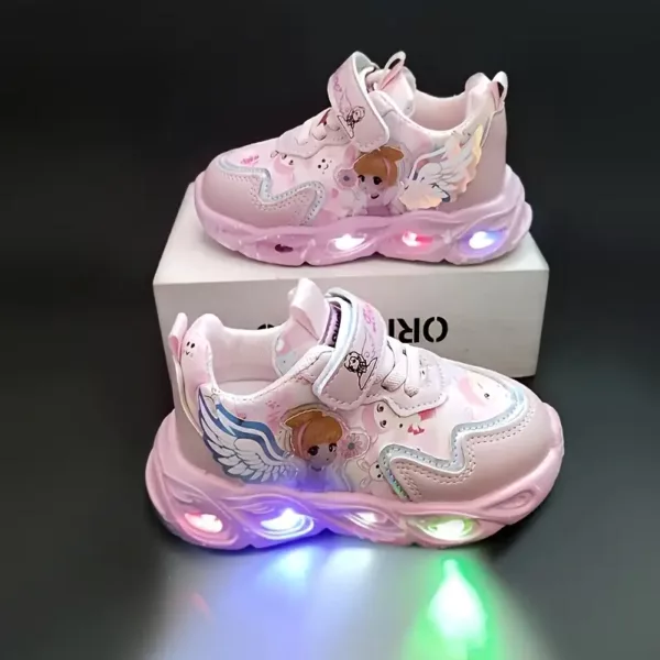 Baskets fille lumineuses style princesse – sneakers légères printemps automne