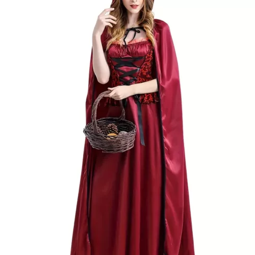 Déguisement Petit Chaperon Rouge fille – robe avec cape et manches assorties