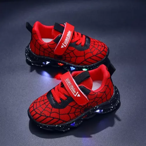 Baskets LED enfant respirantes – chaussures lumineuses sport garçons mesh