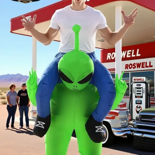 Déguisement gonflable alien transporté – costume original pour adulte homme