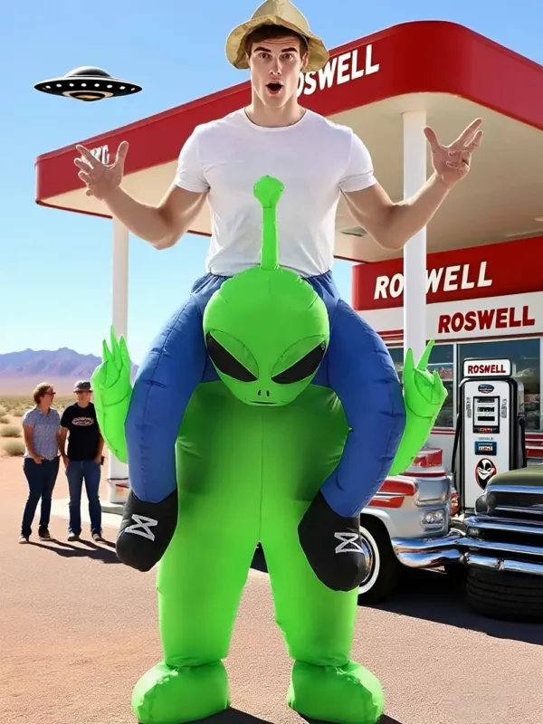 Déguisement gonflable alien transporté – costume original pour adulte homme
