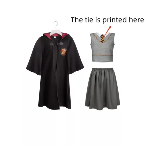Déguisement Hermione Granger fille – robe sorcière Gryffindor avec accessoires