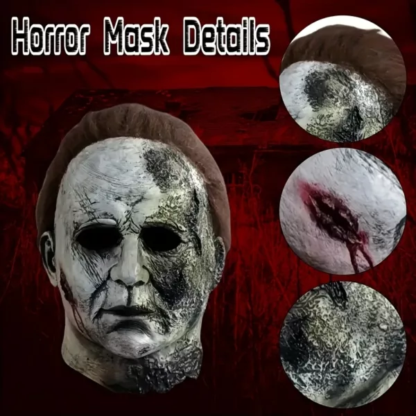 Masque d'horreur réaliste Michael Myers – visage ensanglanté effrayant