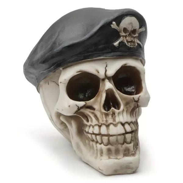 Crâne de pirate en résine vintage – décoration d’intérieur ou Halloween