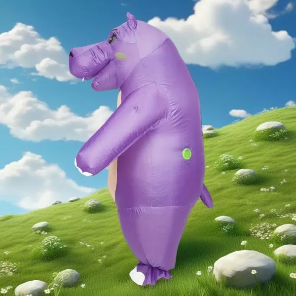 Déguisement gonflable hippopotame adulte – costume humoristique original
