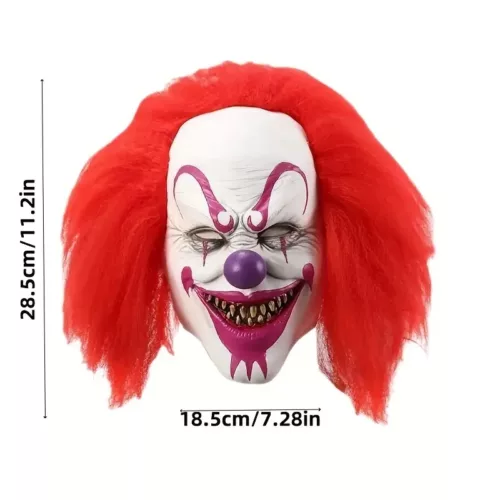 Masque Joker effrayant en latex – Accessoire terrifiant pour Halloween et cosplay