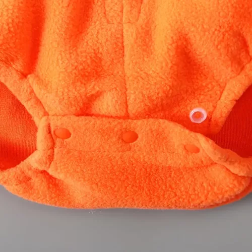 Ensemble bébé garçon Halloween 2 pièces – combinaison citrouille à capuche + pantalon rayé