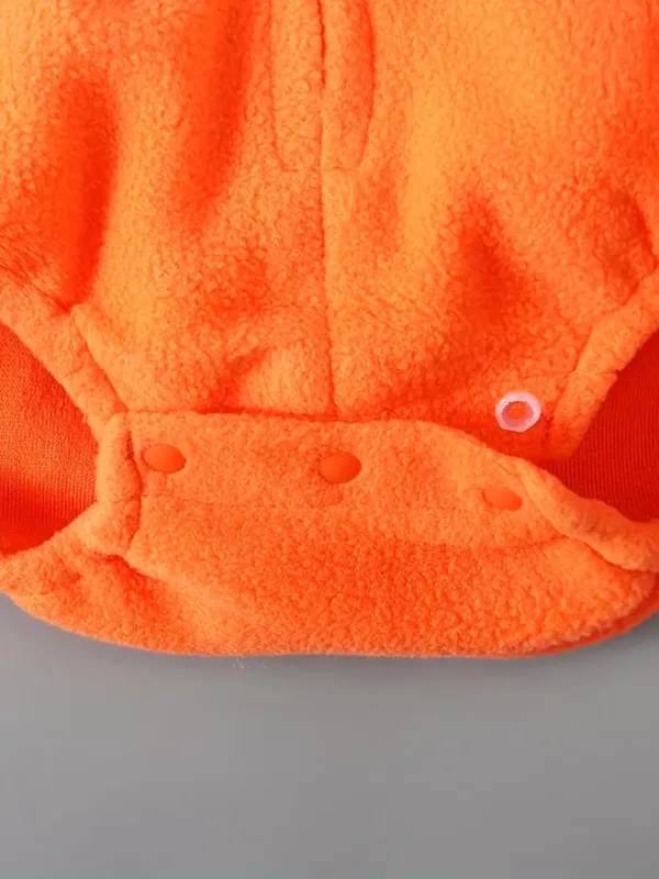 Ensemble bébé garçon Halloween 2 pièces – combinaison citrouille à capuche + pantalon rayé