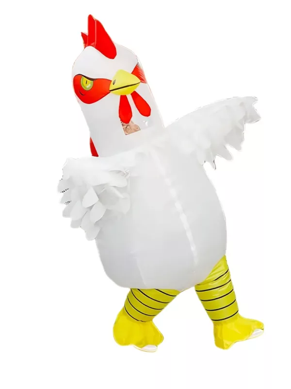 Costume gonflable adulte coq debout – déguisement humoristique pour événements