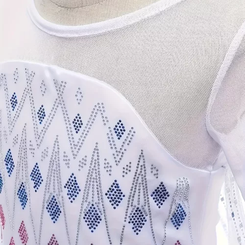 Déguisement Princesse des Neiges 8 pièces – Robe Longue avec Accessoires Fantaisie