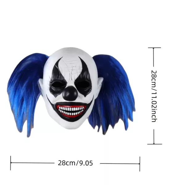 Masque clown effrayant en latex pour adulte – idéal Halloween et soirées déguisées